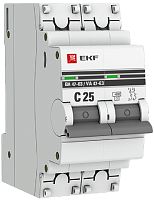 Выключатель автоматический EKF PROxima ВА 47-63 2п 25А C 4.5кА картинка